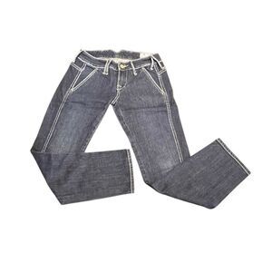 Cycle Dark Wash Denim low rise Cropped Jeans Made in Italy Size 25
